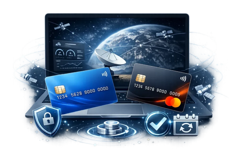 Paying Starlink subscription using a virtual Visa or MasterCard card for secure online payments